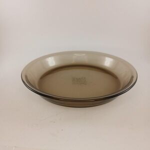 Vintage Pyrex Amber Brown Glass Pie‎ Plate #209 Baking, Casserole Dish 9.75"